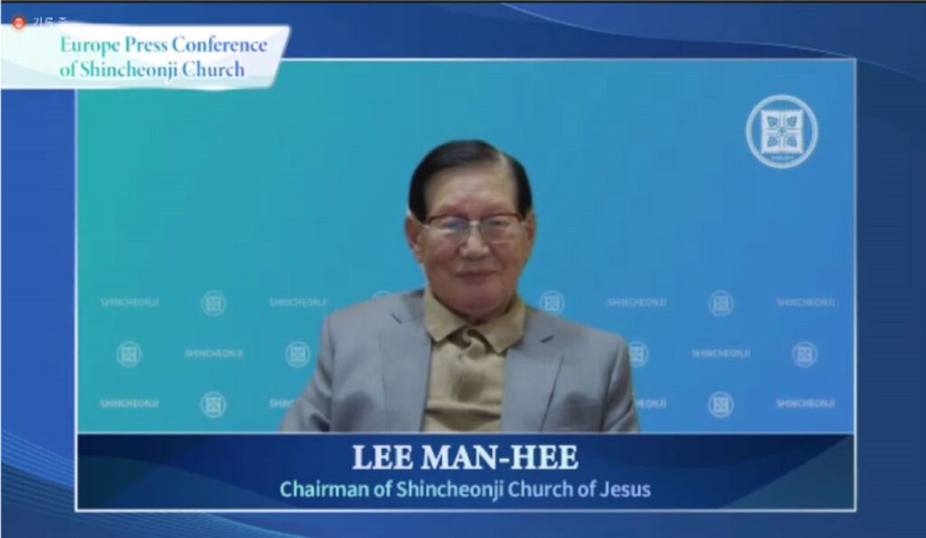 Europäische Pressekonferenz der Shincheonji Kirche Jesu mit Vorsitzende Lee Man-hee